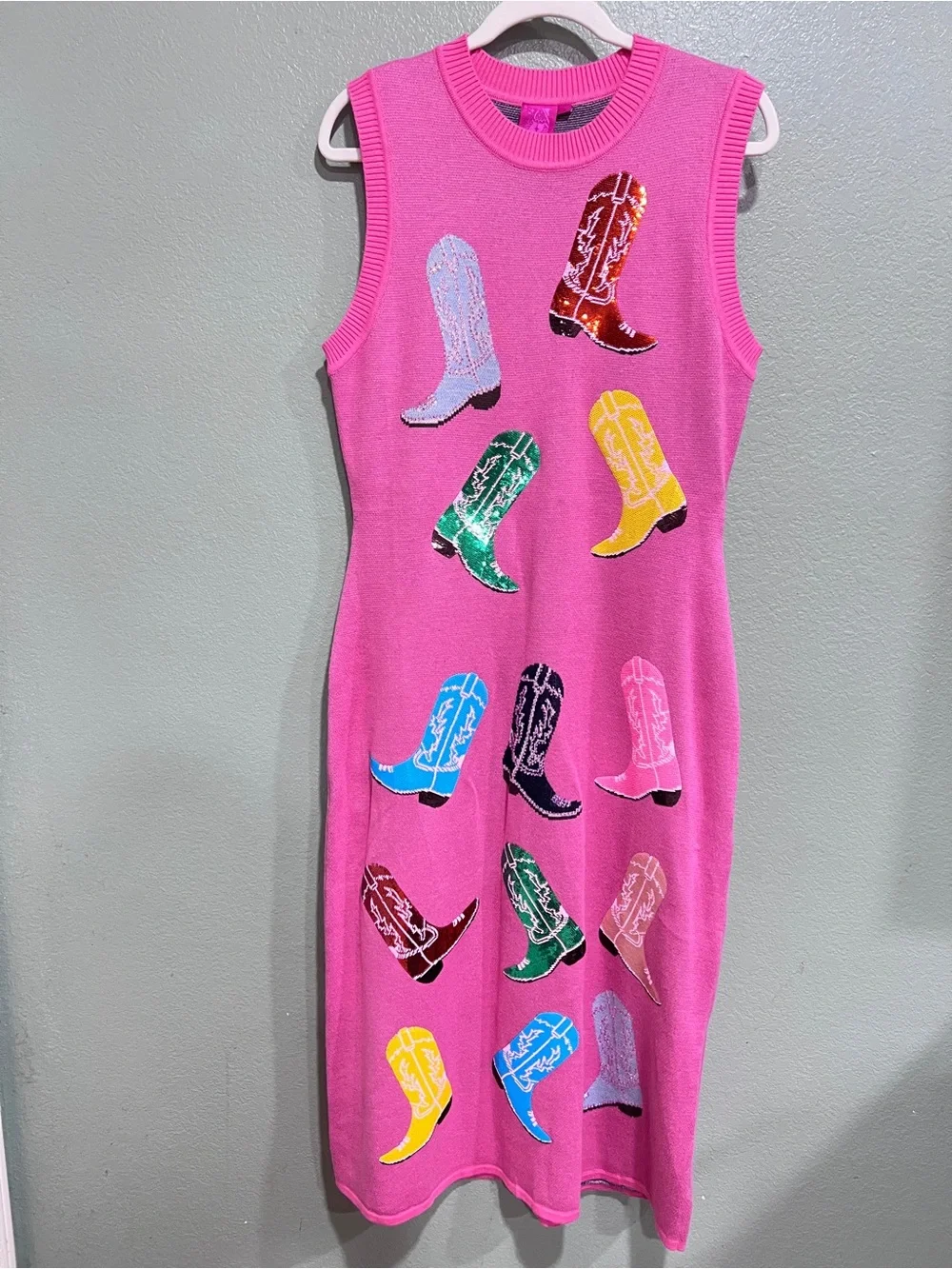 New QOS Boot MIDI Dress - Picture 1 of 5
